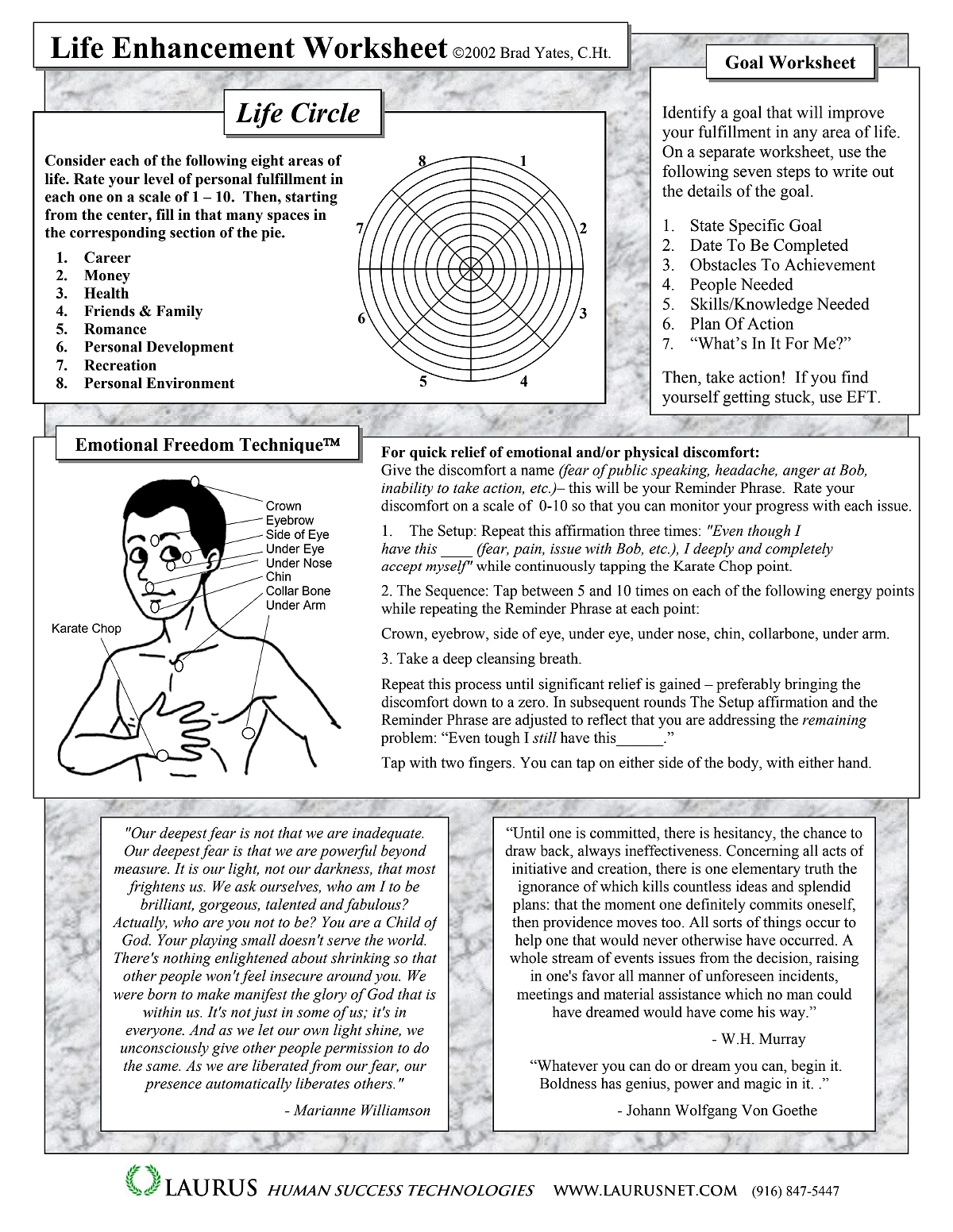 Life Enhancement Worksheet