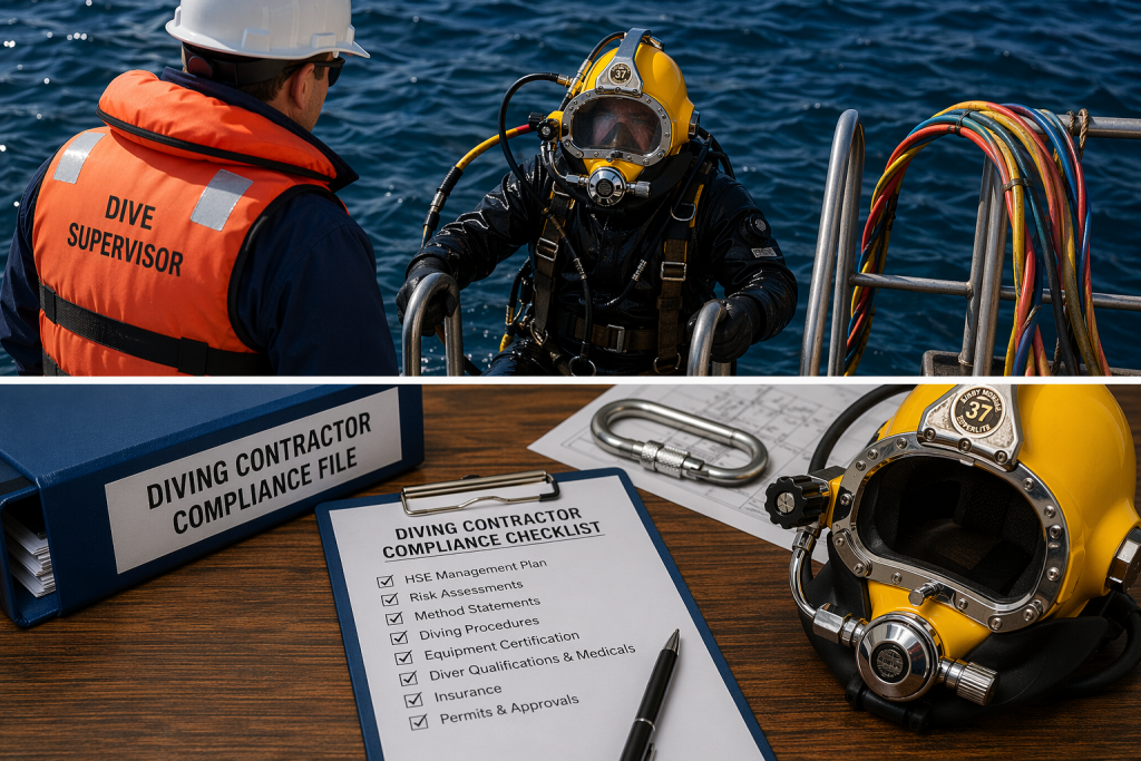 diving contractor safety standards check list