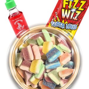 Fizzy Slice Candy Bowl With Searcher Candy Sauce And Popping Candy
