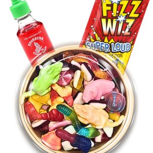 Jelly Candy Bowl With Searcher Candy Sauce With Popping Candy