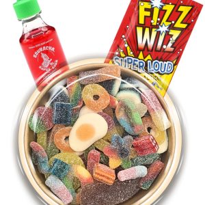 Fizzy Candy Bowl With Searcher Candy Sauce With Popping Candy