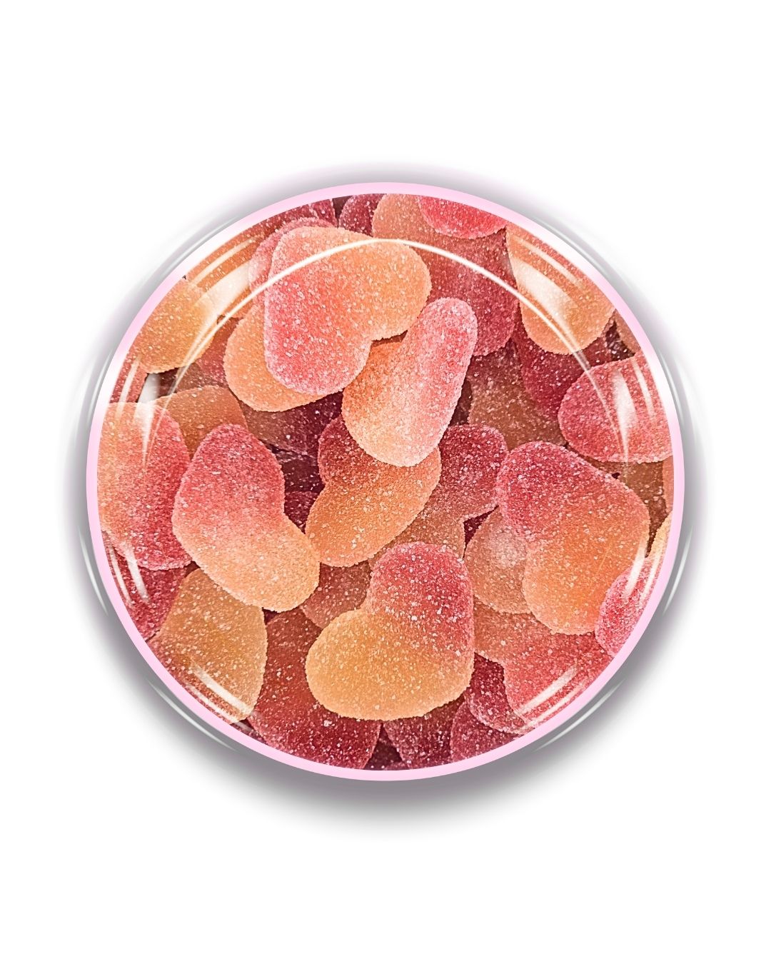 Fizzy Peach Hearts