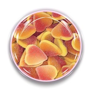 Fizzy Peach Foam Hearts
