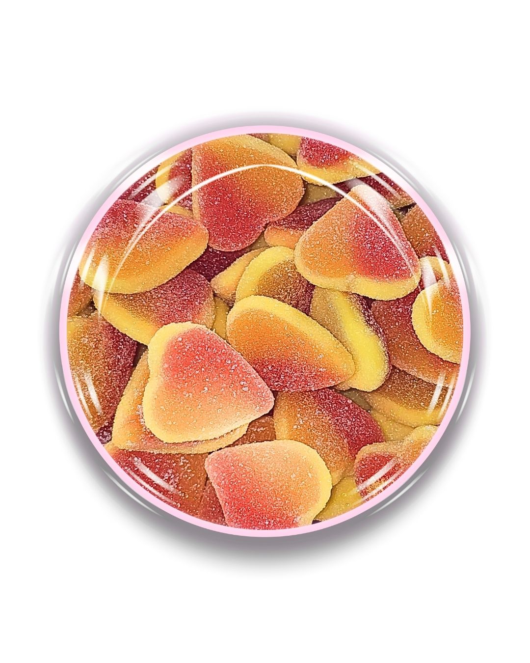 Fizzy Peach Foam Hearts