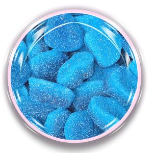 Fizzy Blue Jelly Filled Hearts