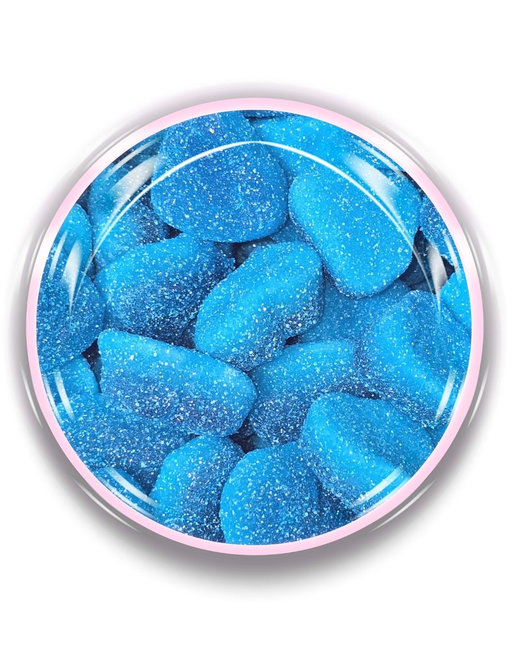 Fizzy Blue Jelly Filled Hearts