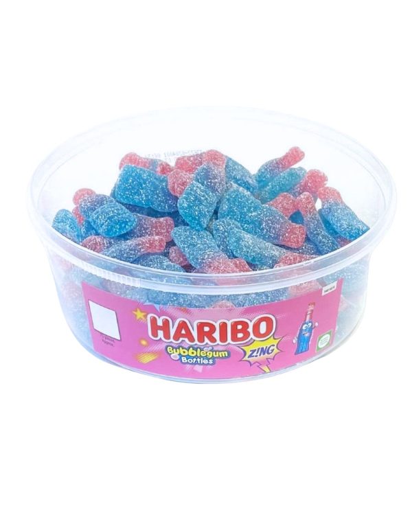 Haribo Fizzy Bubblegum Bottle 638g Tub