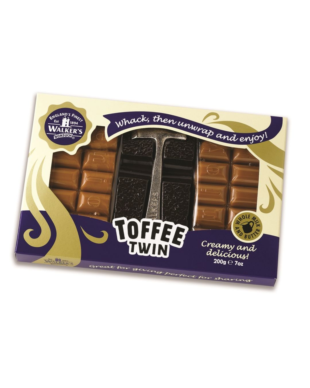 Original 200g Walkers Duo Hammer Toffee Slab