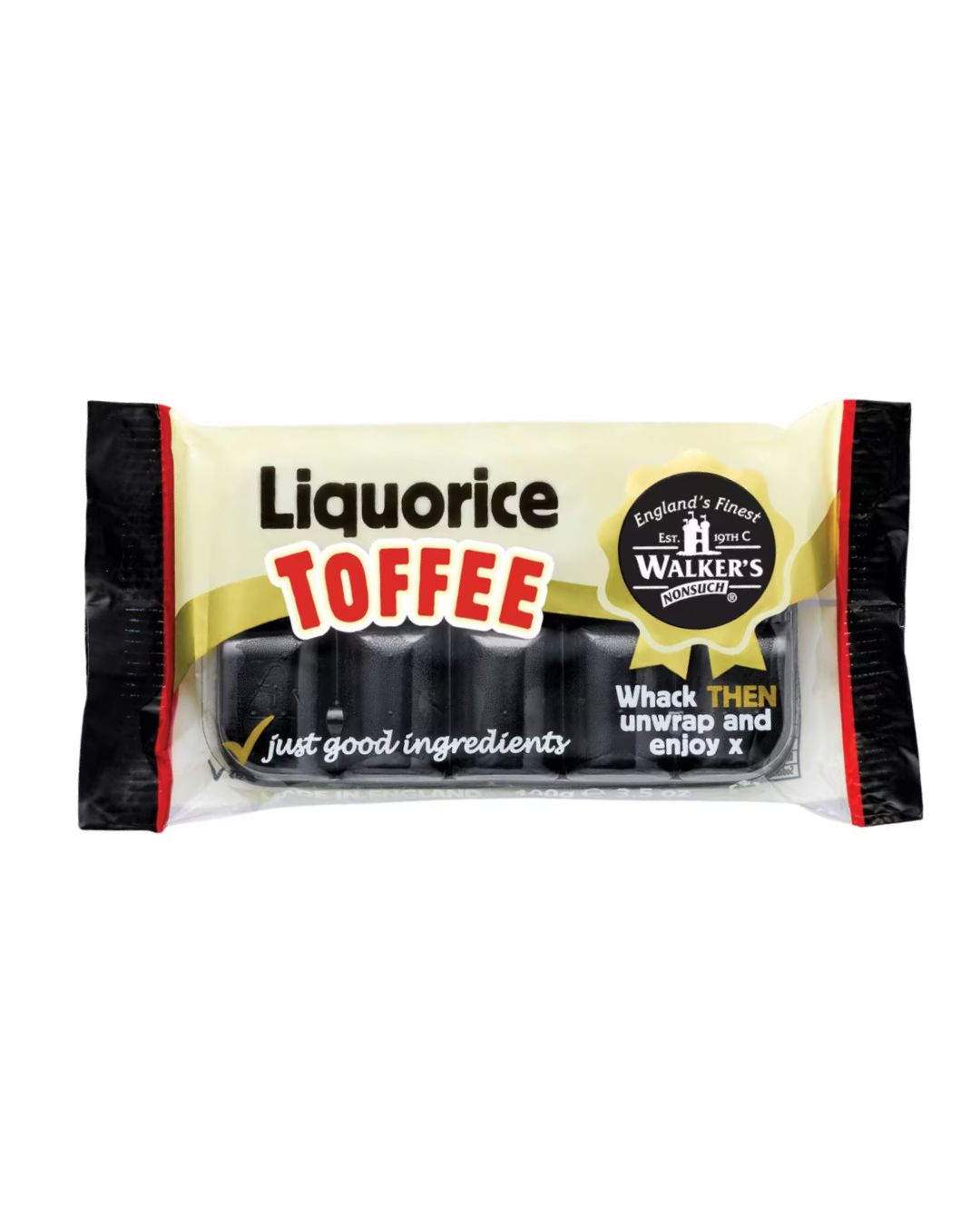 100g Liquorice Walkers Toffee Slab