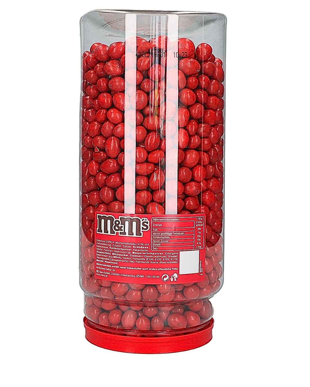 4kg Red Peanut M&M Jar