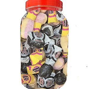 Freeze Dried Black Jacks And Fruit Salads Mixed In A 1 Litre Jar