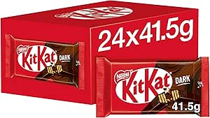 24 Bulk Box of Dark Chocolate Four Finger Kit Kat