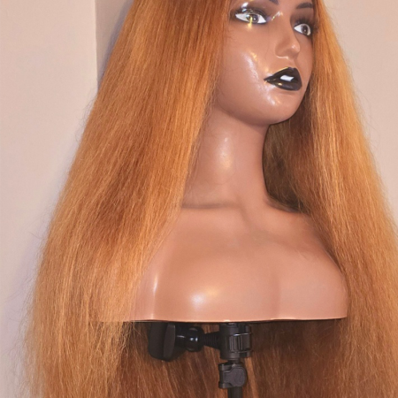 Coloured from black to honey blonde with dark roots
